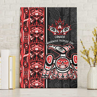 Canada Indigenous Peoples' Day Canvas Wall Art Canadian Raven Haida Pattern