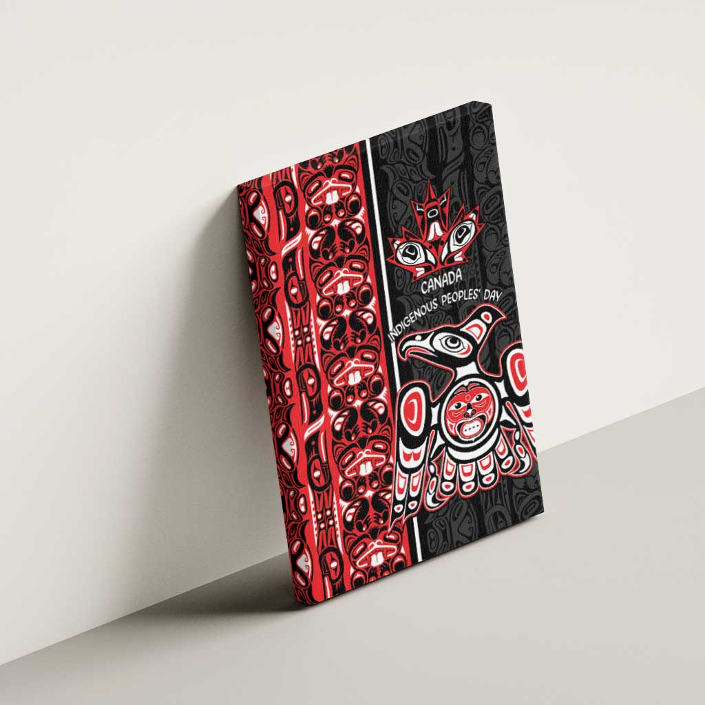 Canada Indigenous Peoples' Day Canvas Wall Art Canadian Raven Haida Pattern