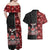 Canada Indigenous Peoples' Day Couples Matching Off Shoulder Maxi Dress and Hawaiian Shirt Canadian Raven Haida Pattern