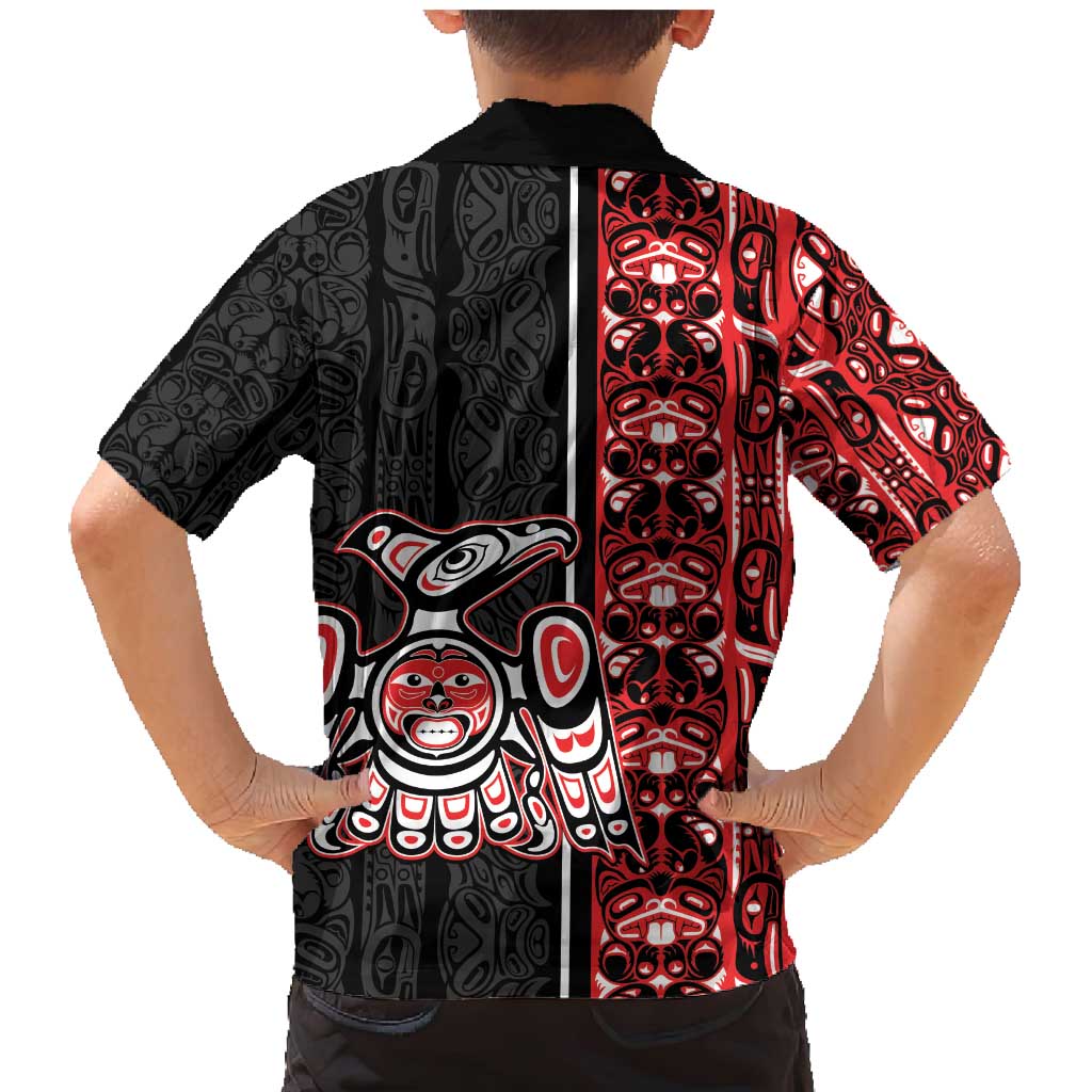 Canada Indigenous Peoples' Day Family Matching Mermaid Dress and Hawaiian Shirt Canadian Raven Haida Pattern