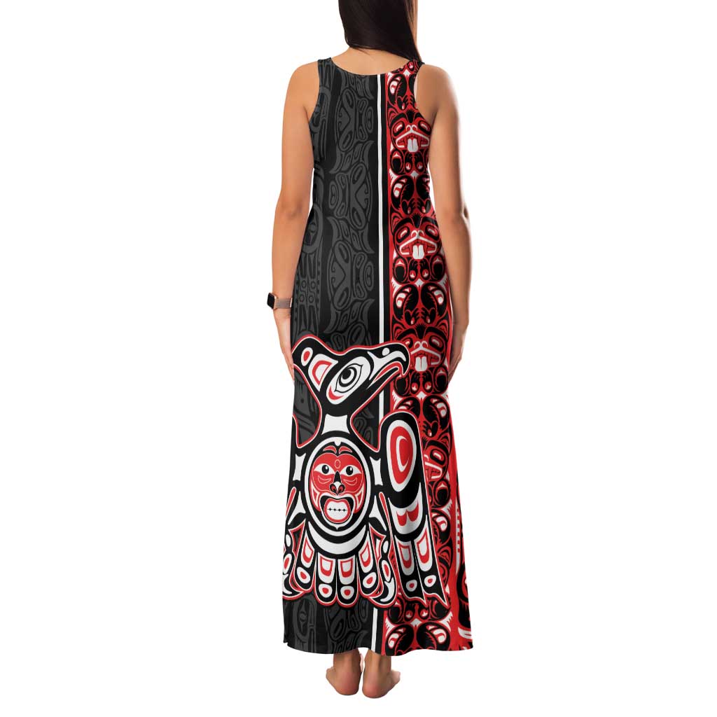 Canada Indigenous Peoples' Day Family Matching Tank Maxi Dress and Hawaiian Shirt Canadian Raven Haida Pattern