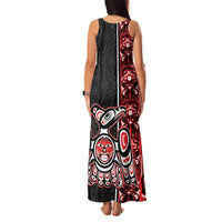 Canada Indigenous Peoples' Day Family Matching Tank Maxi Dress and Hawaiian Shirt Canadian Raven Haida Pattern
