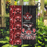 Canada Indigenous Peoples' Day Garden Flag Canadian Raven Haida Pattern