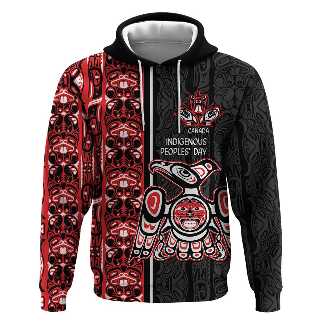 Canada Indigenous Peoples' Day Hoodie Canadian Raven Haida Pattern