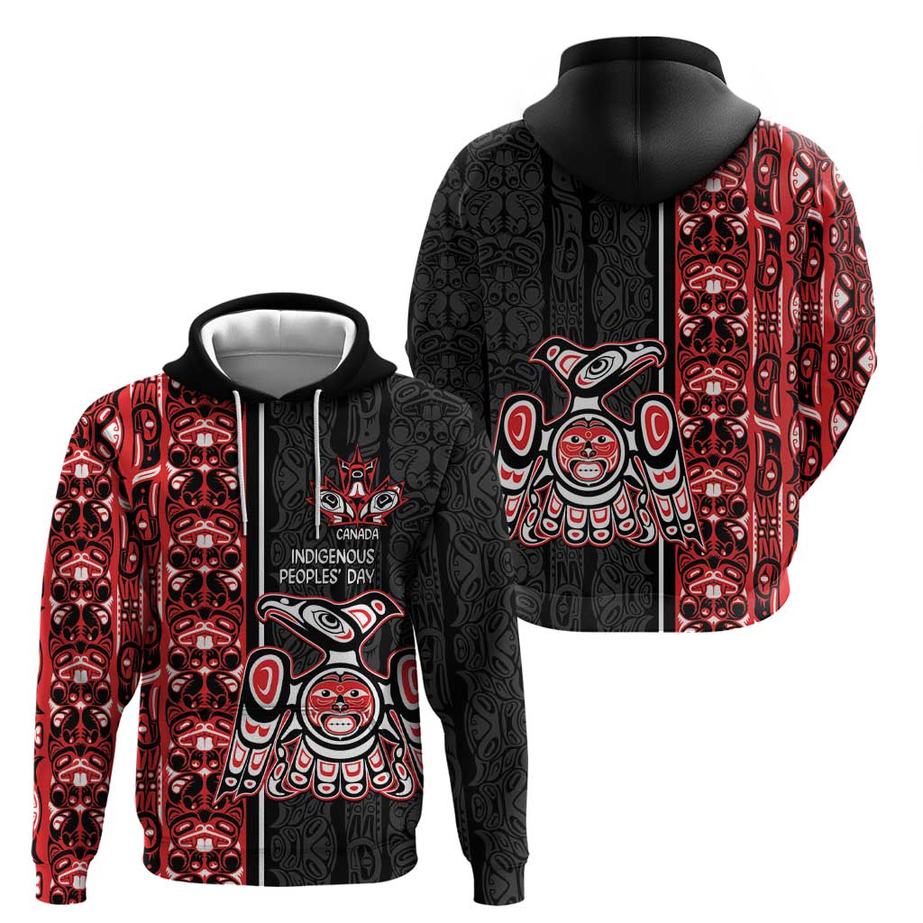 Canada Indigenous Peoples' Day Hoodie Canadian Raven Haida Pattern