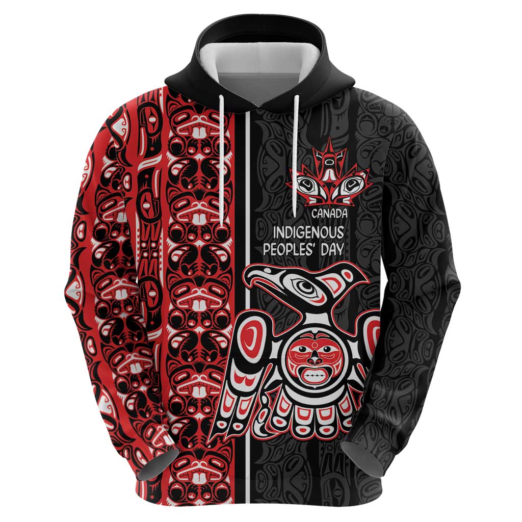 Canada Indigenous Peoples' Day Hoodie Canadian Raven Haida Pattern