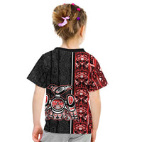 Canada Indigenous Peoples' Day Kid T Shirt Canadian Raven Haida Pattern
