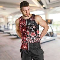 Canada Indigenous Peoples' Day Men Tank Top Canadian Raven Haida Pattern