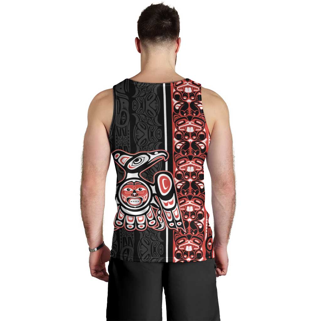 Canada Indigenous Peoples' Day Men Tank Top Canadian Raven Haida Pattern