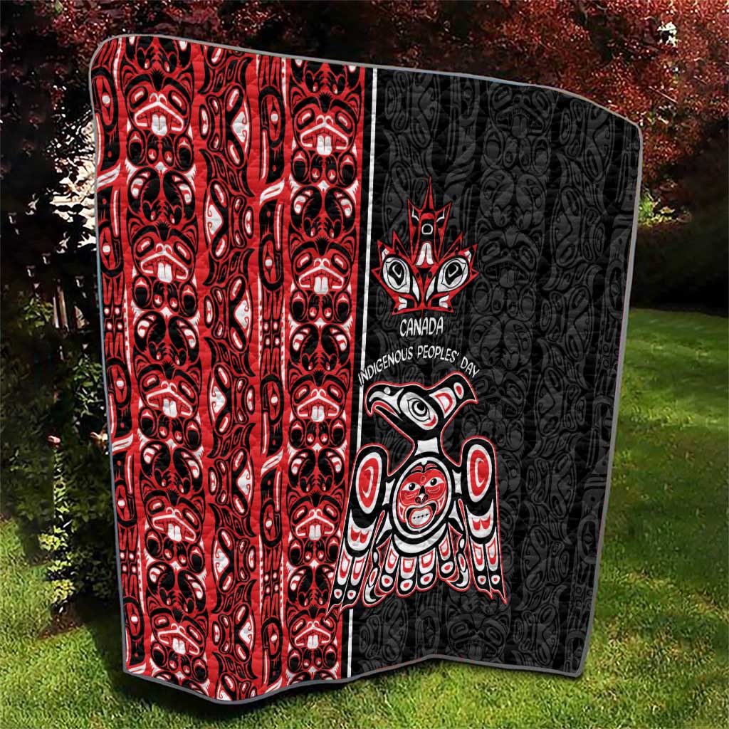 Canada Indigenous Peoples' Day Quilt Canadian Raven Haida Pattern