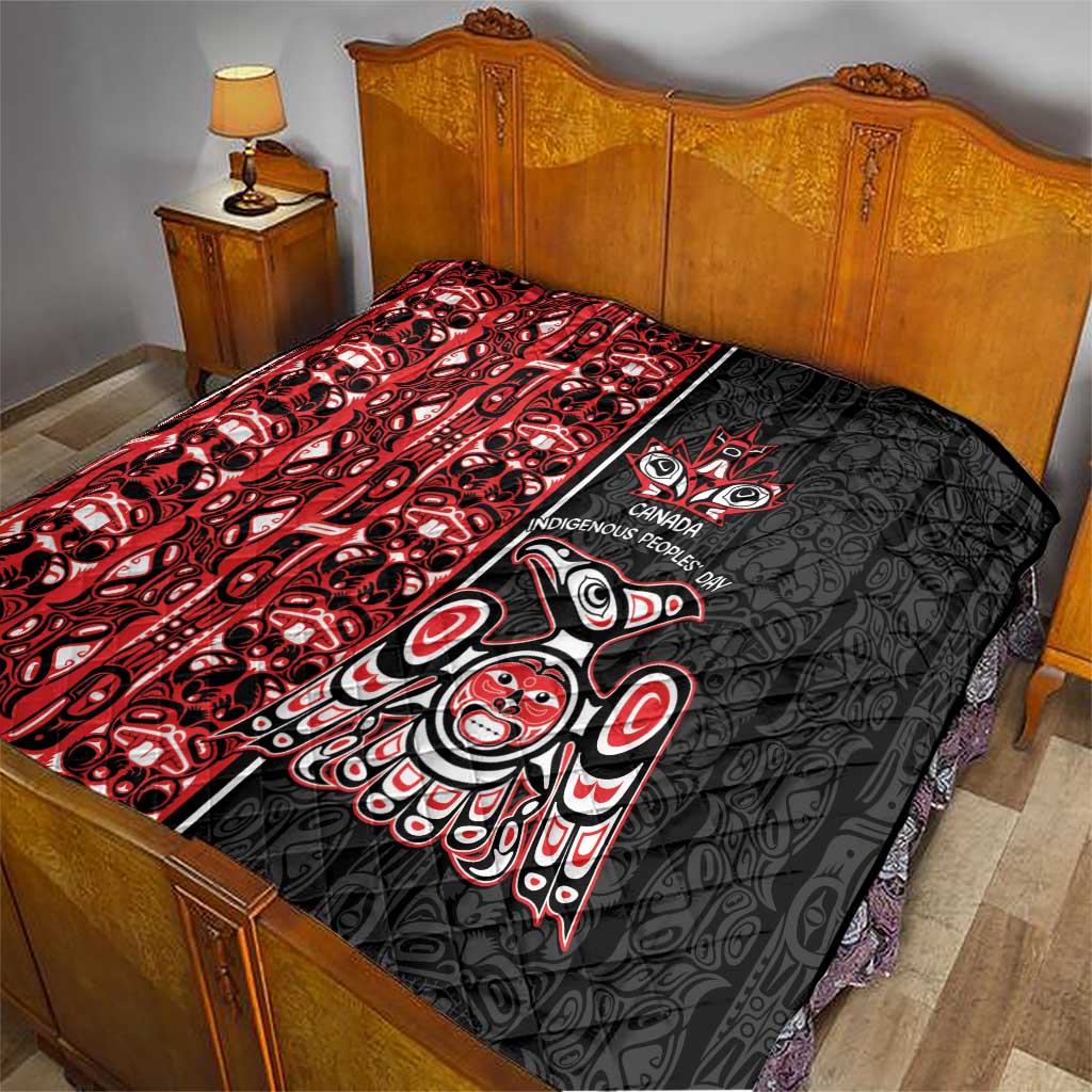 Canada Indigenous Peoples' Day Quilt Canadian Raven Haida Pattern