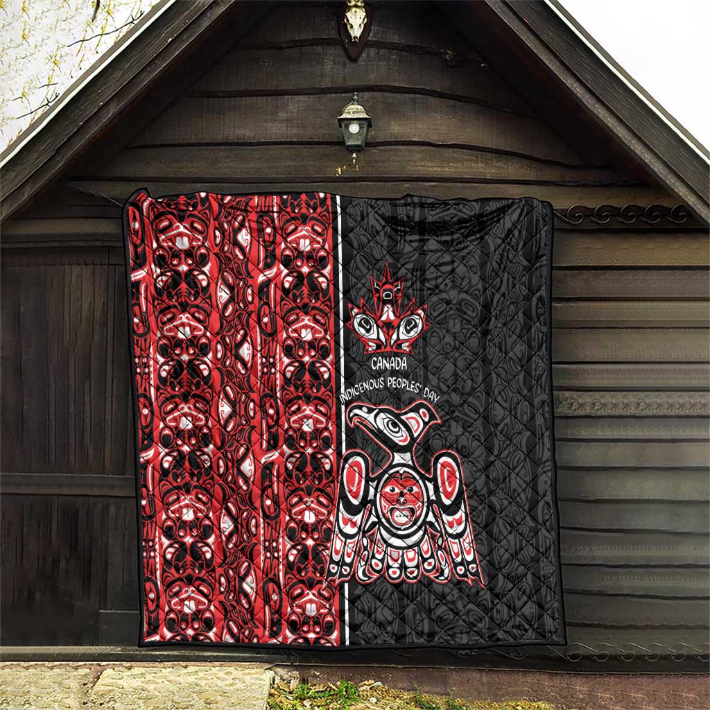 Canada Indigenous Peoples' Day Quilt Canadian Raven Haida Pattern
