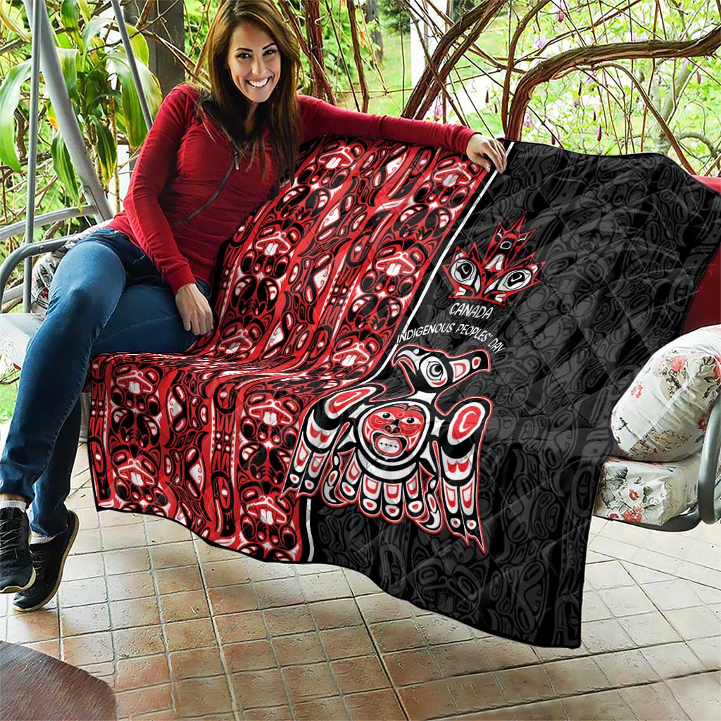 Canada Indigenous Peoples' Day Quilt Canadian Raven Haida Pattern