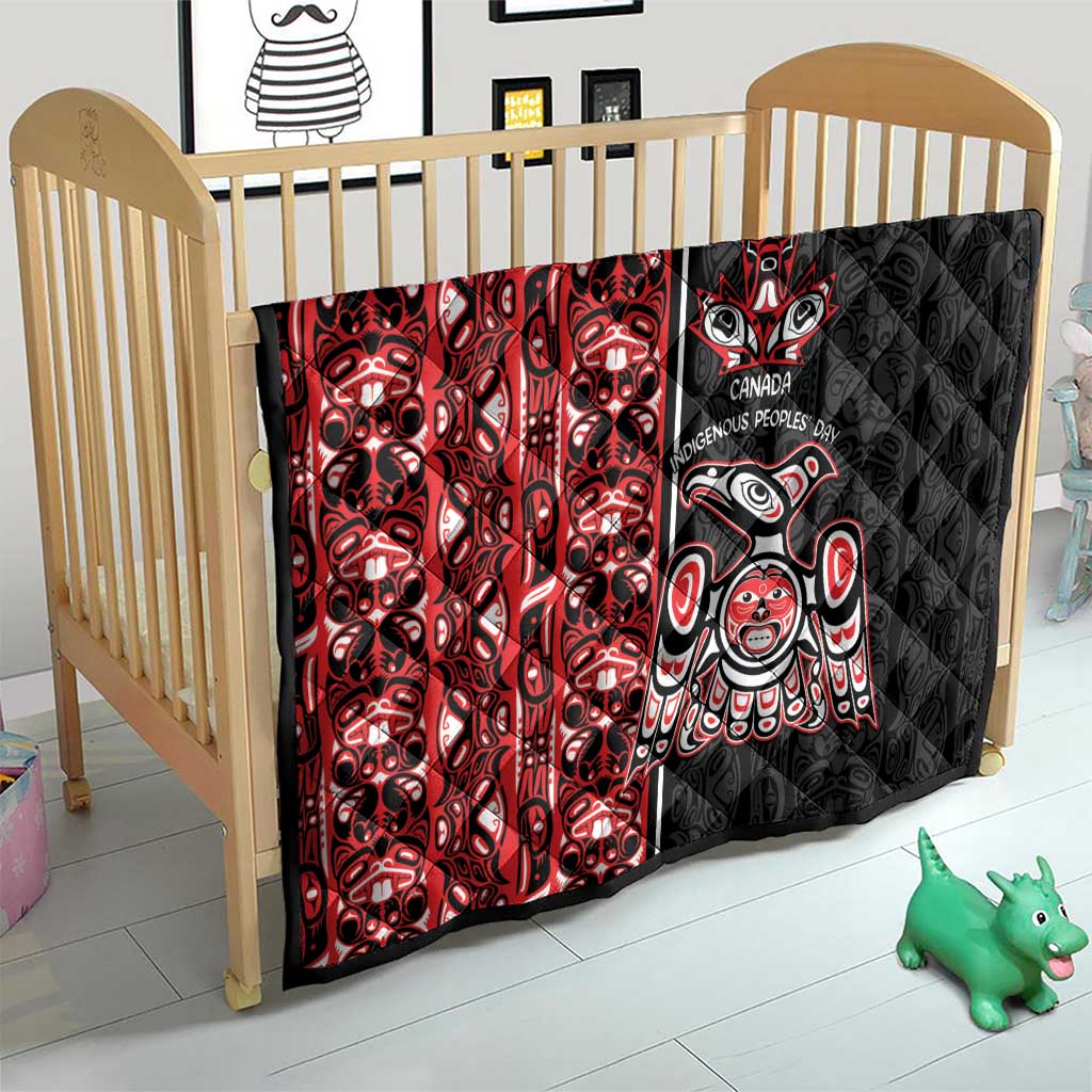 Canada Indigenous Peoples' Day Quilt Canadian Raven Haida Pattern