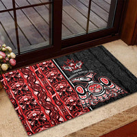 Canada Indigenous Peoples' Day Rubber Doormat Canadian Raven Haida Pattern