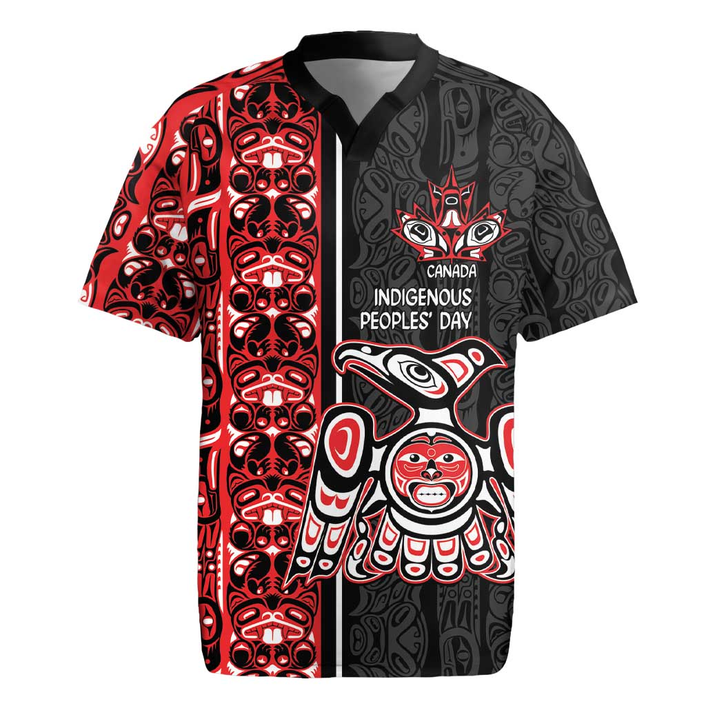 Canada Indigenous Peoples' Day Rugby Jersey Canadian Raven Haida Pattern