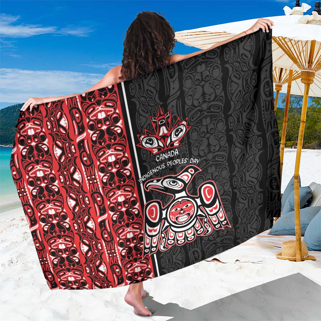 Canada Indigenous Peoples' Day Sarong Canadian Raven Haida Pattern