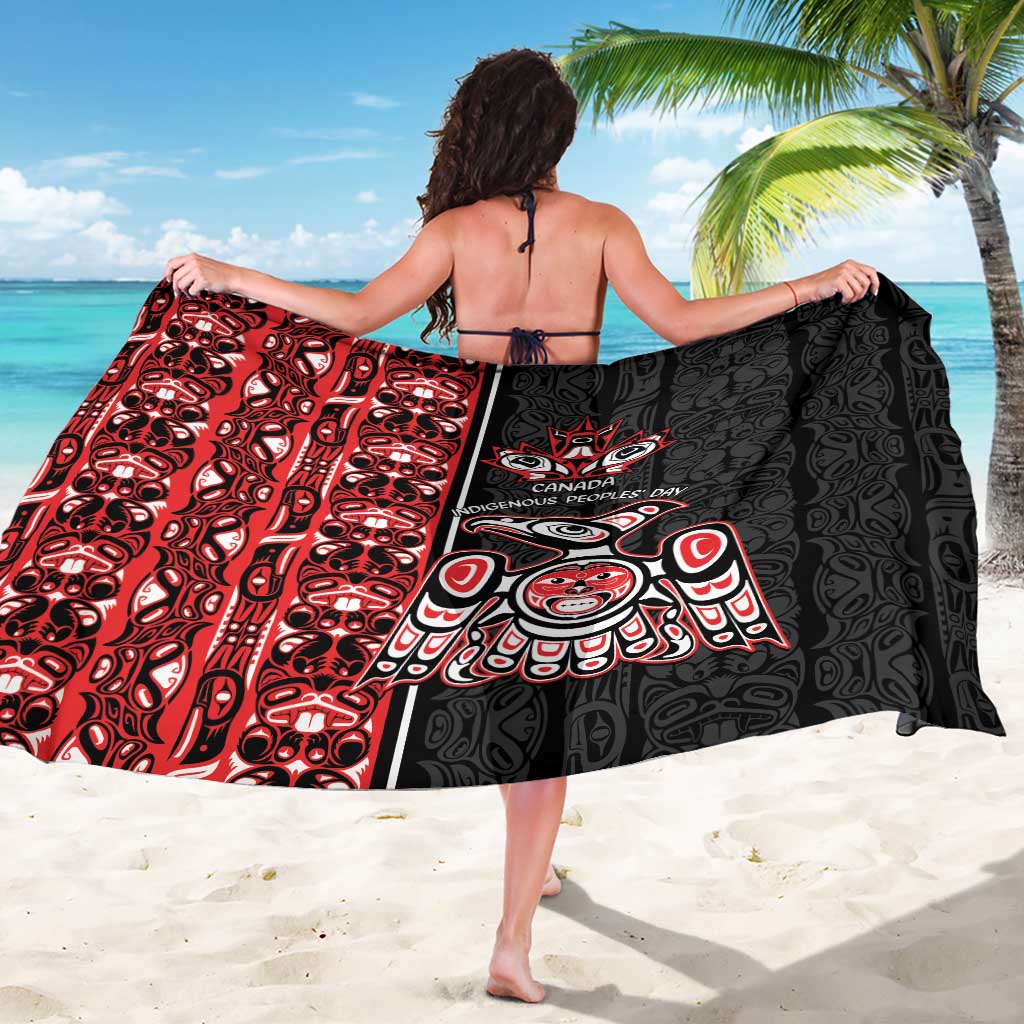 Canada Indigenous Peoples' Day Sarong Canadian Raven Haida Pattern