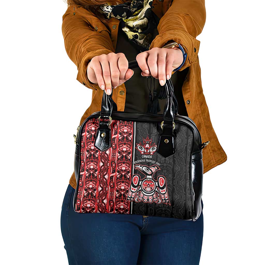 Canada Indigenous Peoples' Day Shoulder Handbag Canadian Raven Haida Pattern