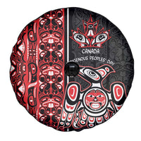 Canada Indigenous Peoples' Day Spare Tire Cover Canadian Raven Haida Pattern