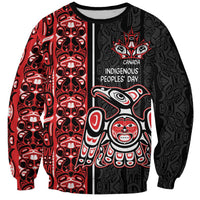 Canada Indigenous Peoples' Day Sweatshirt Canadian Raven Haida Pattern