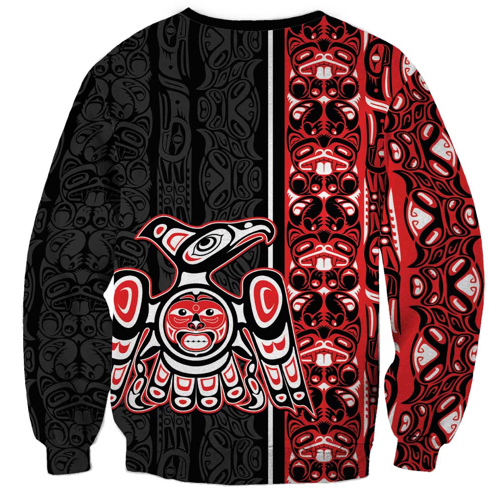 Canada Indigenous Peoples' Day Sweatshirt Canadian Raven Haida Pattern