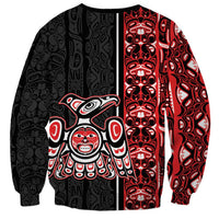 Canada Indigenous Peoples' Day Sweatshirt Canadian Raven Haida Pattern