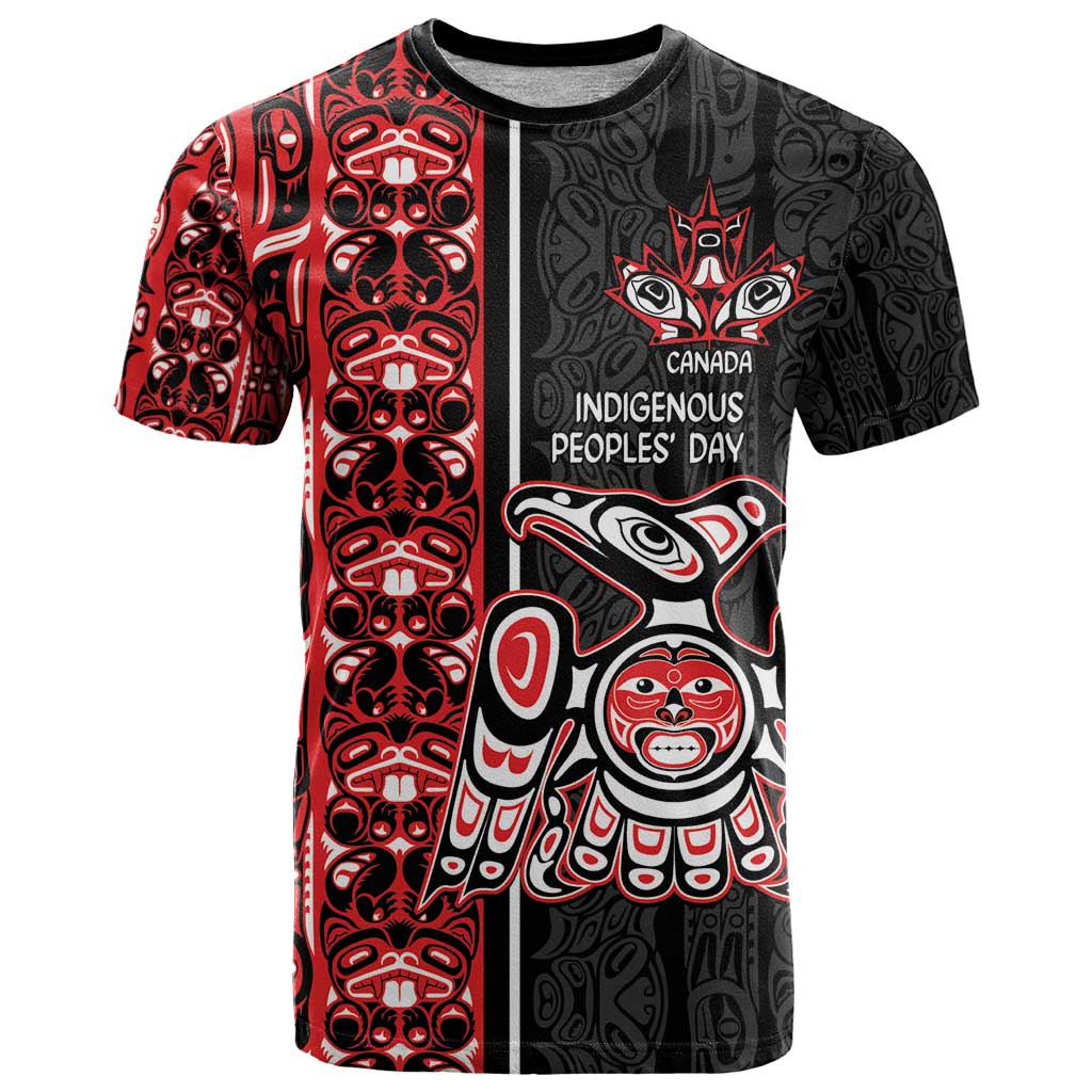 Canada Indigenous Peoples' Day T Shirt Canadian Raven Haida Pattern