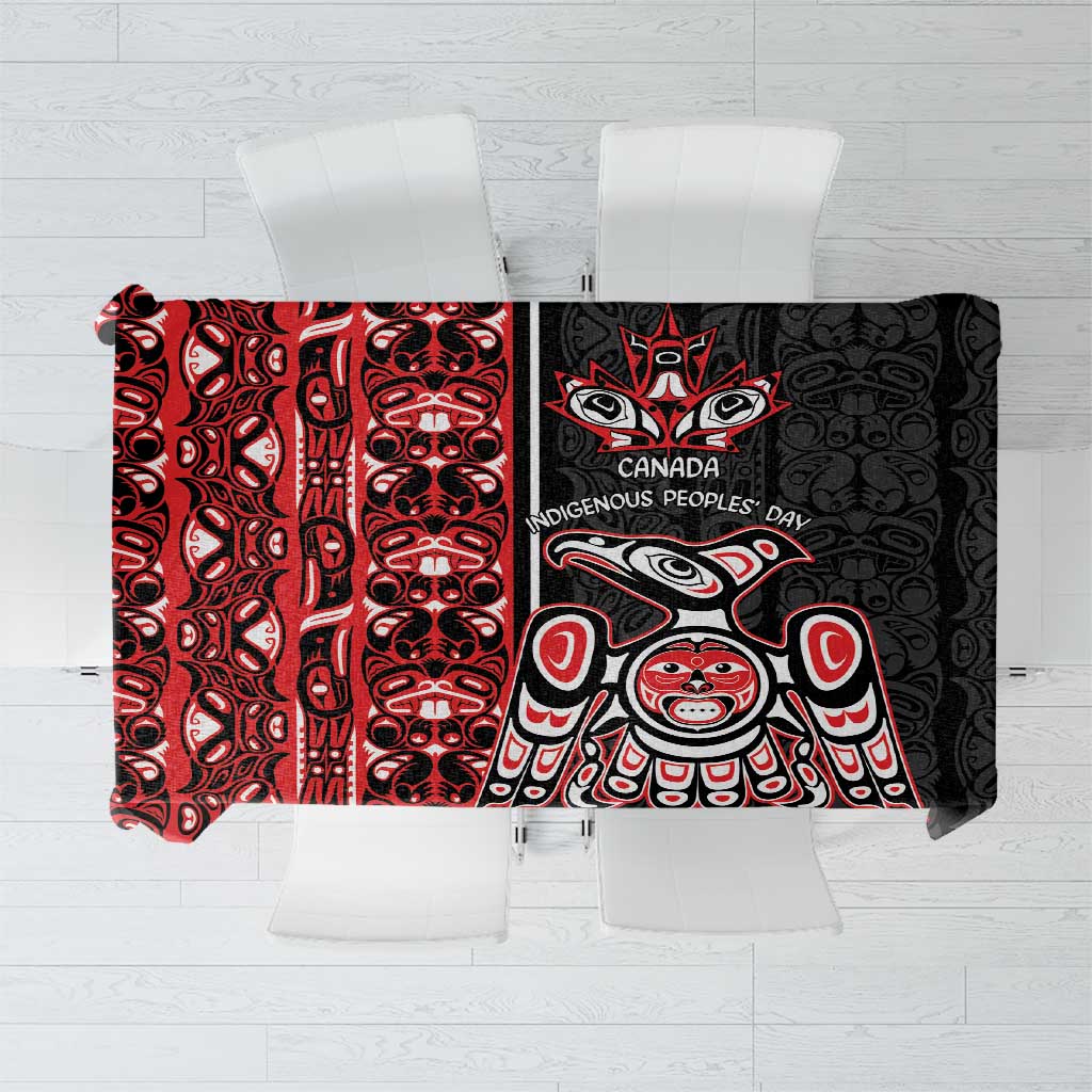 Canada Indigenous Peoples' Day Tablecloth Canadian Raven Haida Pattern