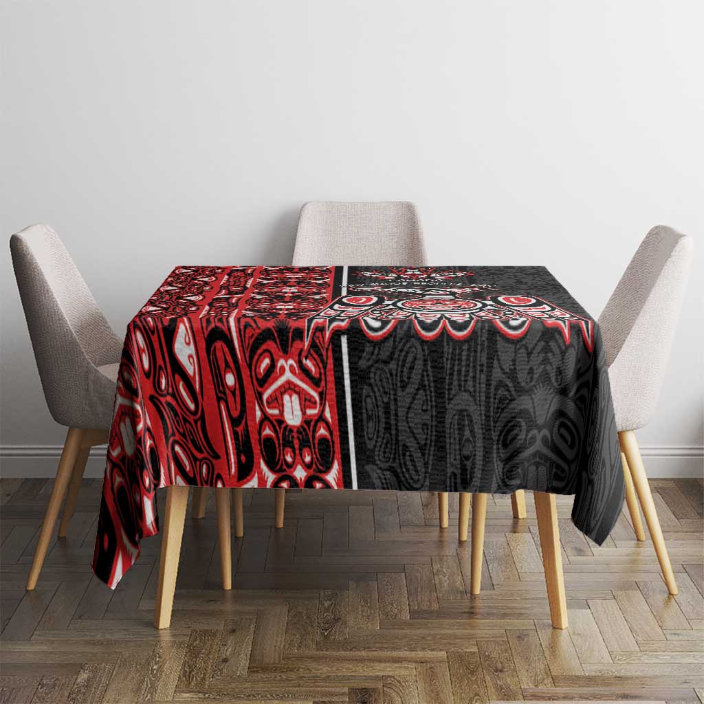 Canada Indigenous Peoples' Day Tablecloth Canadian Raven Haida Pattern