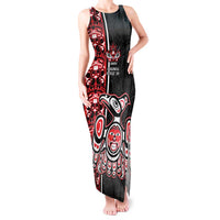 Canada Indigenous Peoples' Day Tank Maxi Dress Canadian Raven Haida Pattern