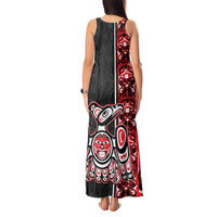 Canada Indigenous Peoples' Day Tank Maxi Dress Canadian Raven Haida Pattern