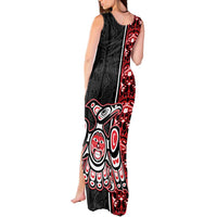 Canada Indigenous Peoples' Day Tank Maxi Dress Canadian Raven Haida Pattern