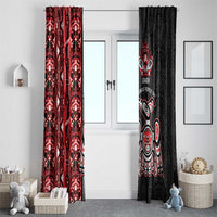 Canada Indigenous Peoples' Day Window Curtain Canadian Raven Haida Pattern