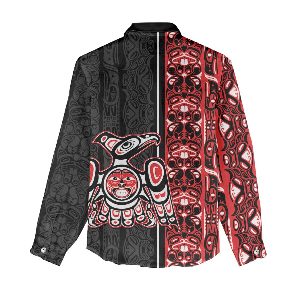 Canada Indigenous Peoples' Day Women Casual Shirt Canadian Raven Haida Pattern