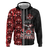 Canada Indigenous Peoples' Day Zip Hoodie Canadian Raven Haida Pattern