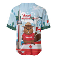 Canada Day Baseball Jersey Cute Beaver With Flag