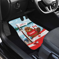 Canada Day Car Mats Cute Beaver With Flag