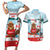Canada Day Couples Matching Short Sleeve Bodycon Dress and Hawaiian Shirt Cute Beaver With Flag