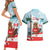 Canada Day Couples Matching Short Sleeve Bodycon Dress and Hawaiian Shirt Cute Beaver With Flag