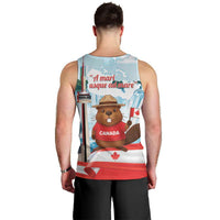 Canada Day Men Tank Top Cute Beaver With Flag