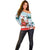 Canada Day Off Shoulder Sweater Cute Beaver With Flag
