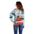 Canada Day Off Shoulder Sweater Cute Beaver With Flag