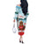 Canada Day Off The Shoulder Long Sleeve Dress Cute Beaver With Flag