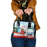 Canada Day Shoulder Handbag Cute Beaver With Flag