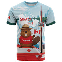 Canada Day T Shirt Cute Beaver With Flag