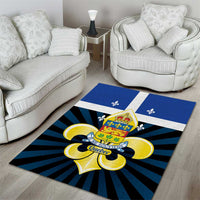 Quebec Canada Province Area Rug Fleur De Lis Coat Of Arms