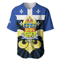 Quebec Canada Province Baseball Jersey Fleur De Lis Coat Of Arms