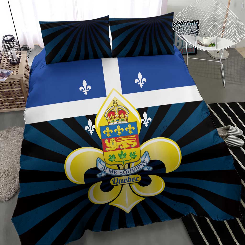 Quebec Canada Province Bedding Set Fleur De Lis Coat Of Arms