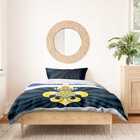 Quebec Canada Province Bedding Set Fleur De Lis Coat Of Arms